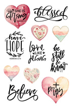 Sticker Book for Planning and Bible Journaling, 130 Colorful Stickers on 10 Sheets of White Matte Paper