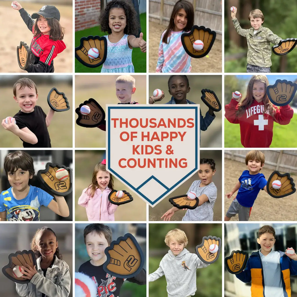 Sticky Baseball Paddle Toss and Catch Game with Glove-Inspired Paddles and Stretchy Straps for Outdoor Play