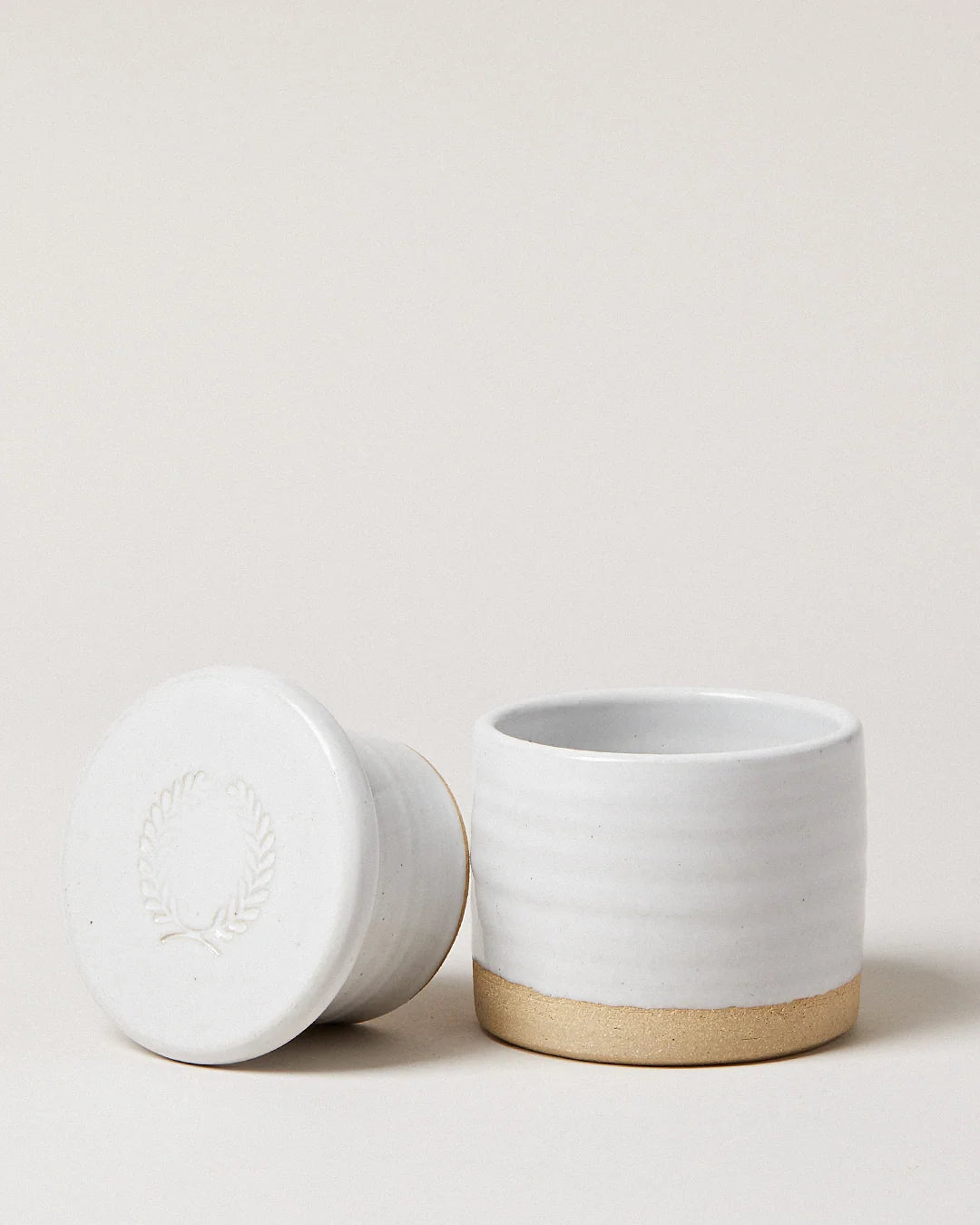 Stoneware Butter Keeper Inspired by the French Beurrier