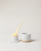 Stoneware Butter Keeper Inspired by the French Beurrier