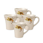 Stoneware Coffee Mug Set of 4, Each Holding 12 Ounces