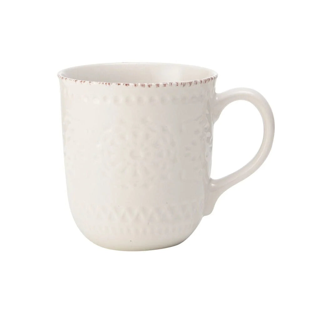 Stoneware Mug Set of 4 in Cream