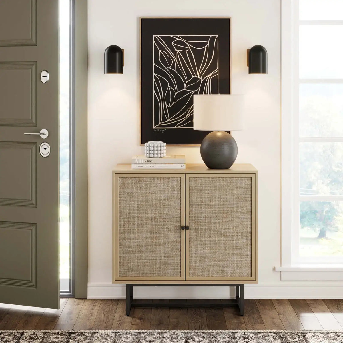Storage Cabinet in Light Oak