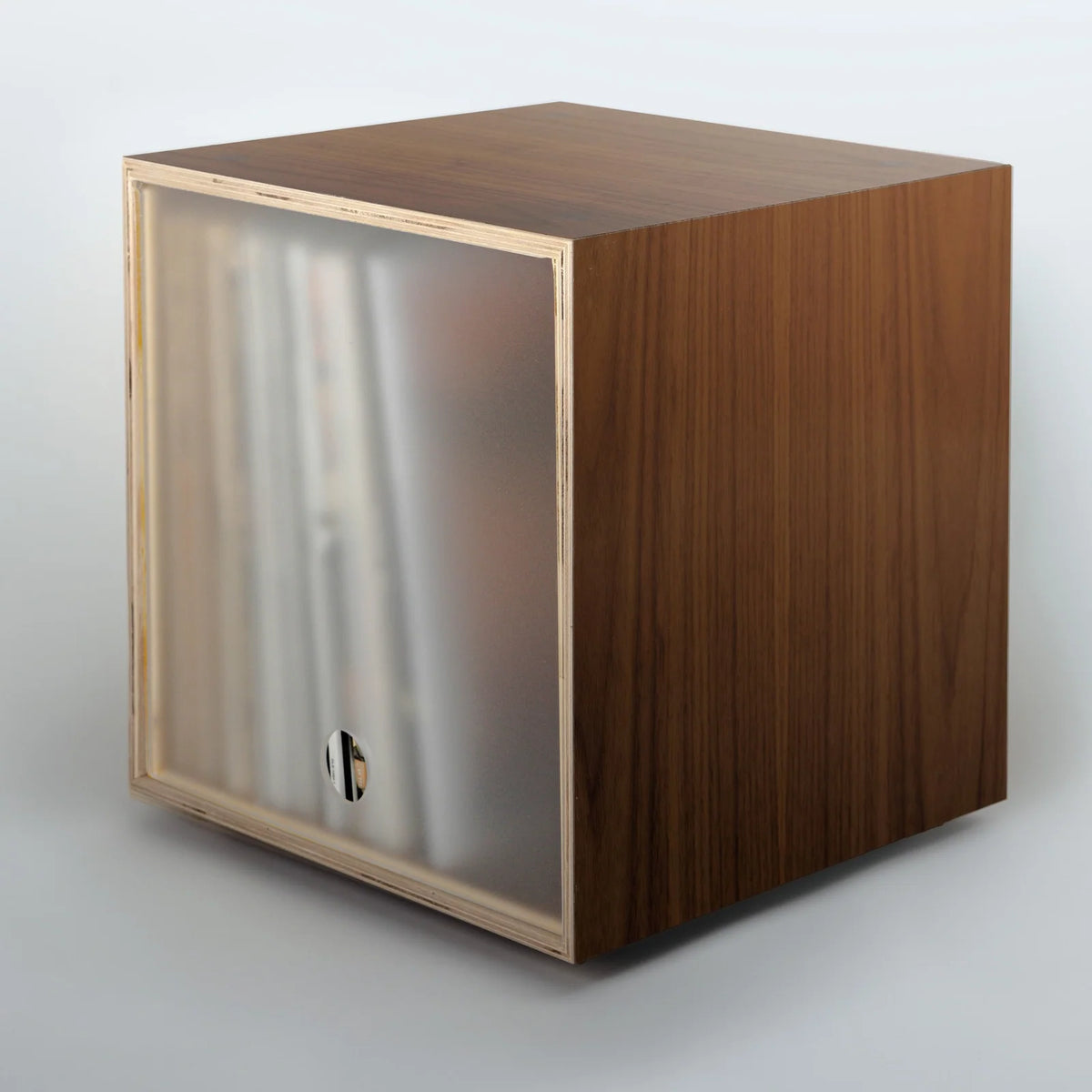 Storage Cube in Walnut Finish, Frost-Smooth