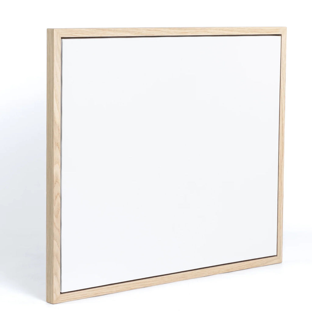 Stretched Painting Canvas and Slim Oak Veneer Floating Frame Set,