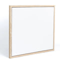 Stretched Painting Canvas and Slim Oak Veneer Floating Frame Set,