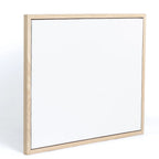 Stretched Painting Canvas and Slim Oak Veneer Floating Frame Set,
