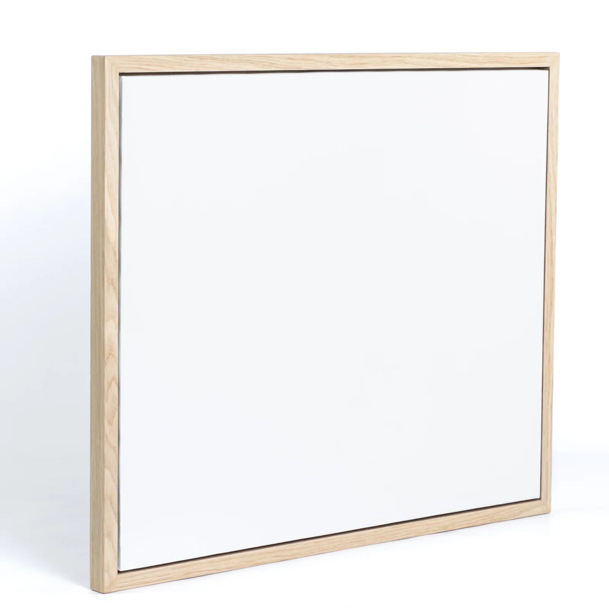 Stretched Painting Canvas and Slim Oak Veneer Floating Frame Set,
