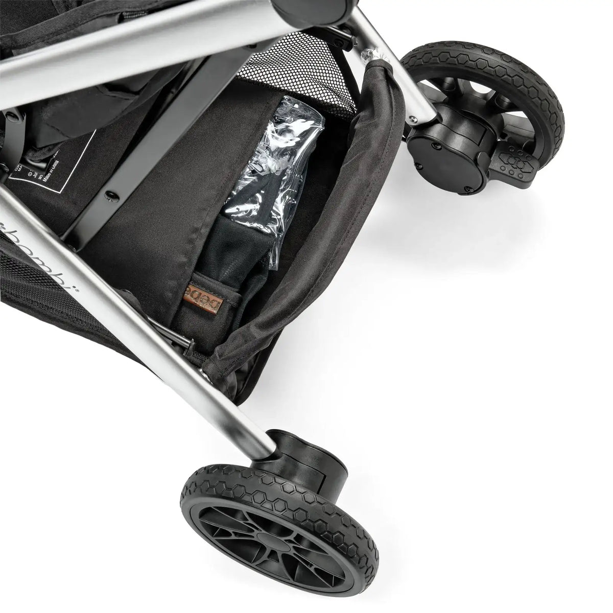Stroller Rain Cover with Ventilated Sides and Full Canopy, Seat and Rear Storage Pocket Coverage