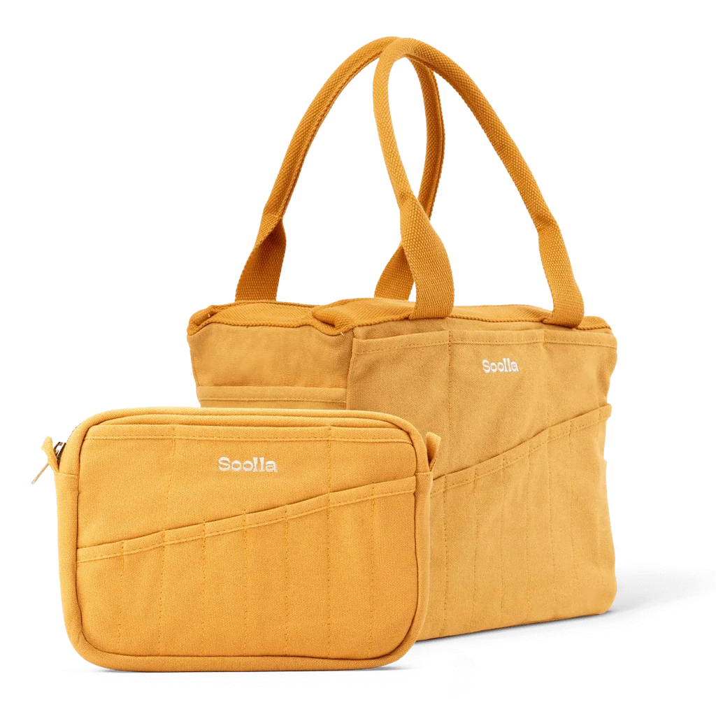 Studio Bag and Pouch Bundle in Sedona with 20-Pocket Organizer for Creative Tools · Sedona color