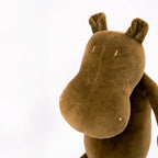 Stuffed Hippo Plush Toy in Beige or Olive, Large Soft Animal Gift with a Round Huggable Shape