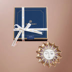 Sun Trinket Tray with Lavender Accent and Gold Backdrop for Bedside Tables, Bathroom Counters, and Decorative Tablescapes