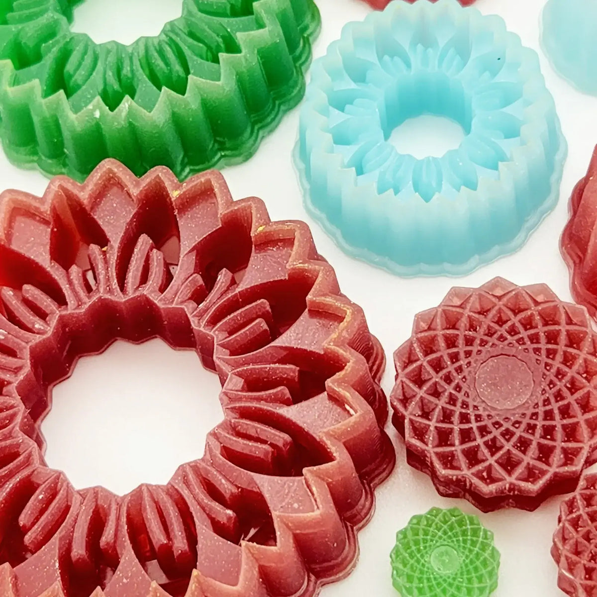 Sunflower Polymer Clay Debossing Cutter Set with Center Cutter and Seed Texture Stamp in 2 cm, 3 cm, or 4 cm