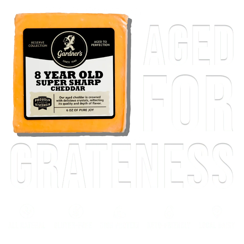Super-Sharp Cheddar Cheese Aged 8 Years