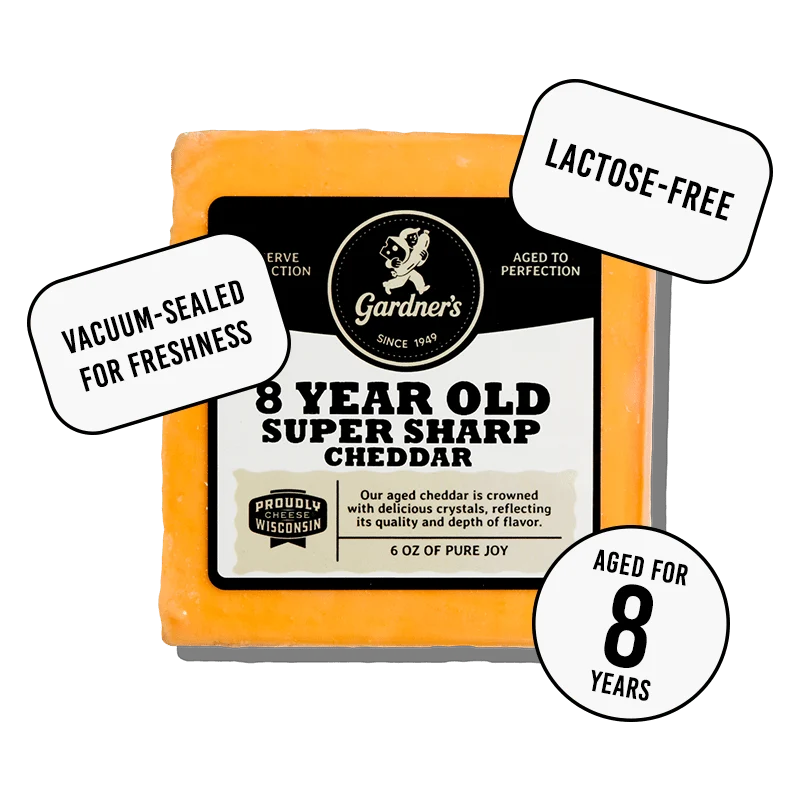 Super-Sharp Cheddar Cheese Aged 8 Years