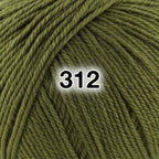 Superwash Wool DK Yarn, 100 g / 220 yd Skein for Machine-Washable Knitting and Crochet Projects — 312 - Avocado