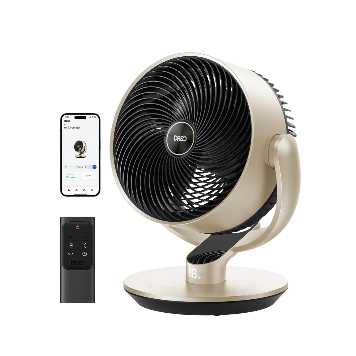 Table Fan for Flexible Air Circulation, 11-Inch Design with 120° + 90° Oscillation and 9 Speeds