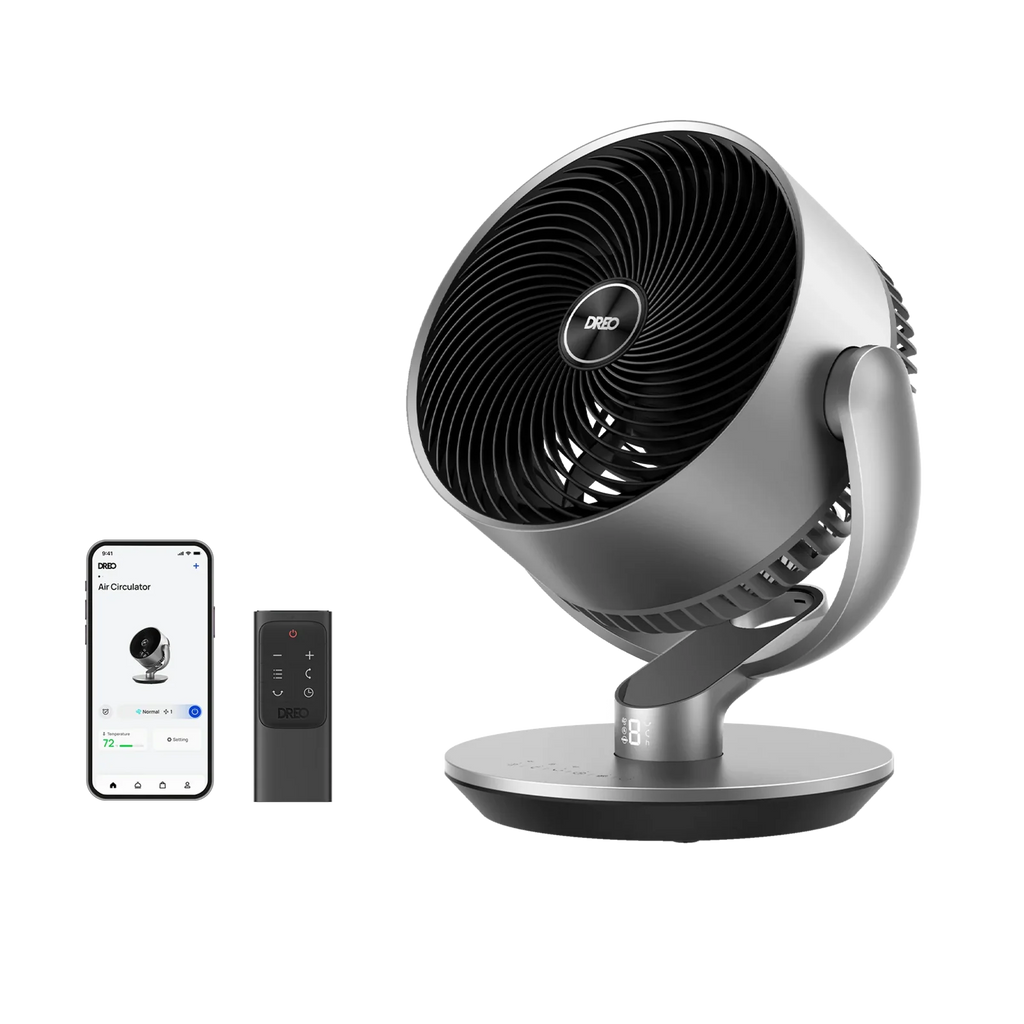 Table Fan for Flexible Air Circulation, 11-Inch Design with 120° + 90° Oscillation and 9 Speeds — Silver