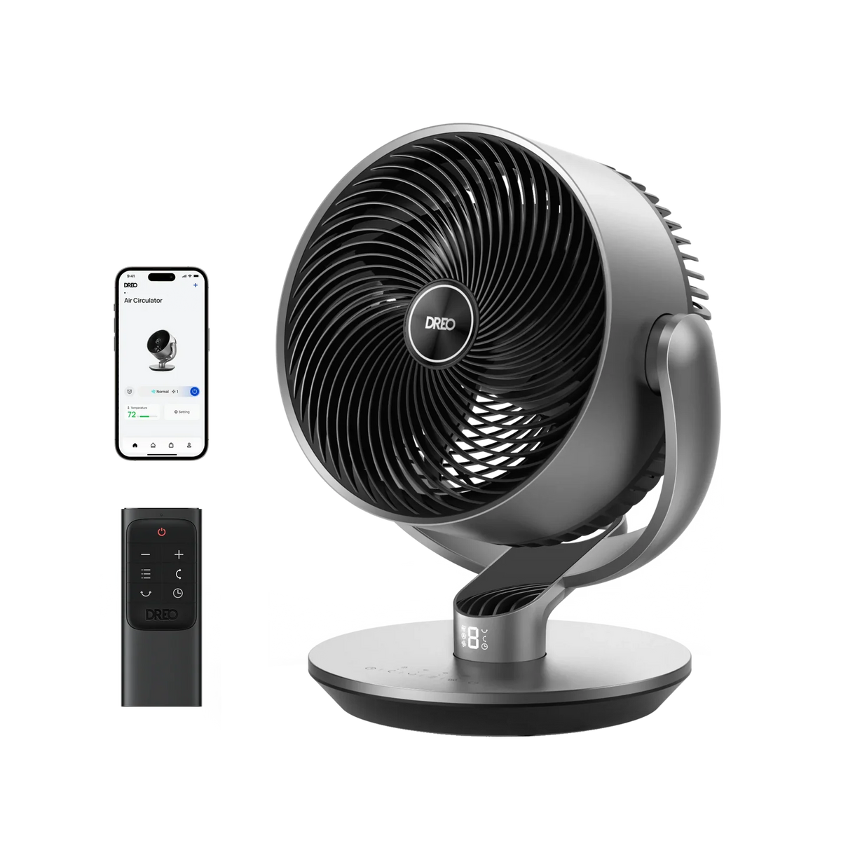 Table Fan for Flexible Air Circulation, 11-Inch Design with 120° + 90° Oscillation and 9 Speeds