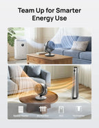 Table Fan for Flexible Air Circulation, 11-Inch Design with 120° + 90° Oscillation and 9 Speeds