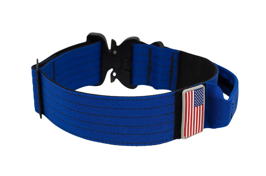 Tactical Dog Collar with Handle, 2 Inch Nylon Webbing and Metal Cobra Buckle for Large Dogs and Agitation Work