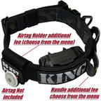 Tactical Dog Training Collar for E-Collar Receivers with Quick Release Buckle, Handle and Multiple Widths