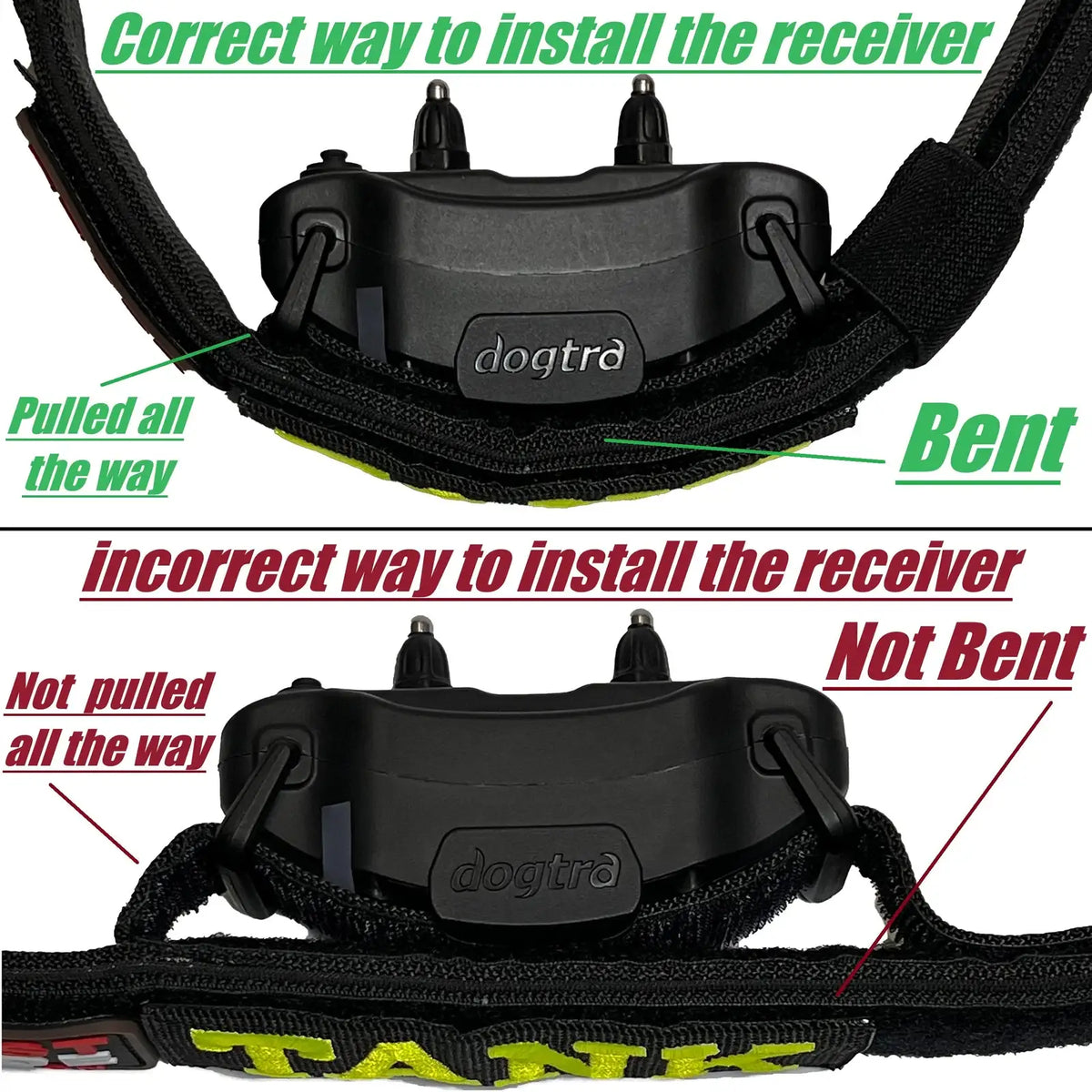Tactical Dog Training Collar for E-Collar Receivers with Quick Release Buckle, Handle and Multiple Widths