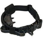 Tactical Dog Training Collar for E-Collar Receivers with Quick Release Buckle, Handle and Multiple Widths