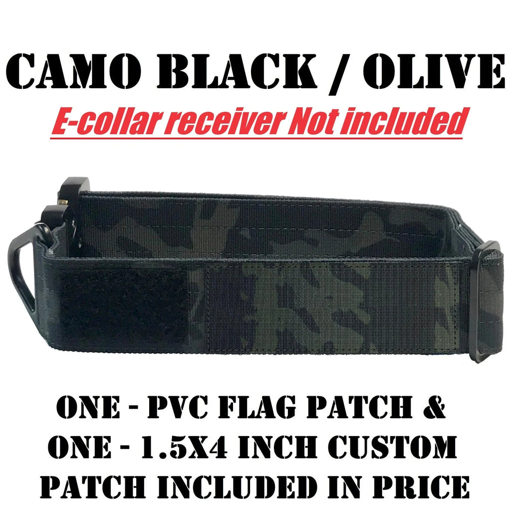 Tactical Dog Trainin — 1.5 inch wide / Camo Black / Olive (256D) / Small - (14 - 17 in) / 1.5 inch wide / Camo Black / Olive 