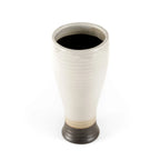 Tall Ceramic Tea Mug, 16 oz Ridged Design with Microwaveable and Dishwasher-Safe Convenience