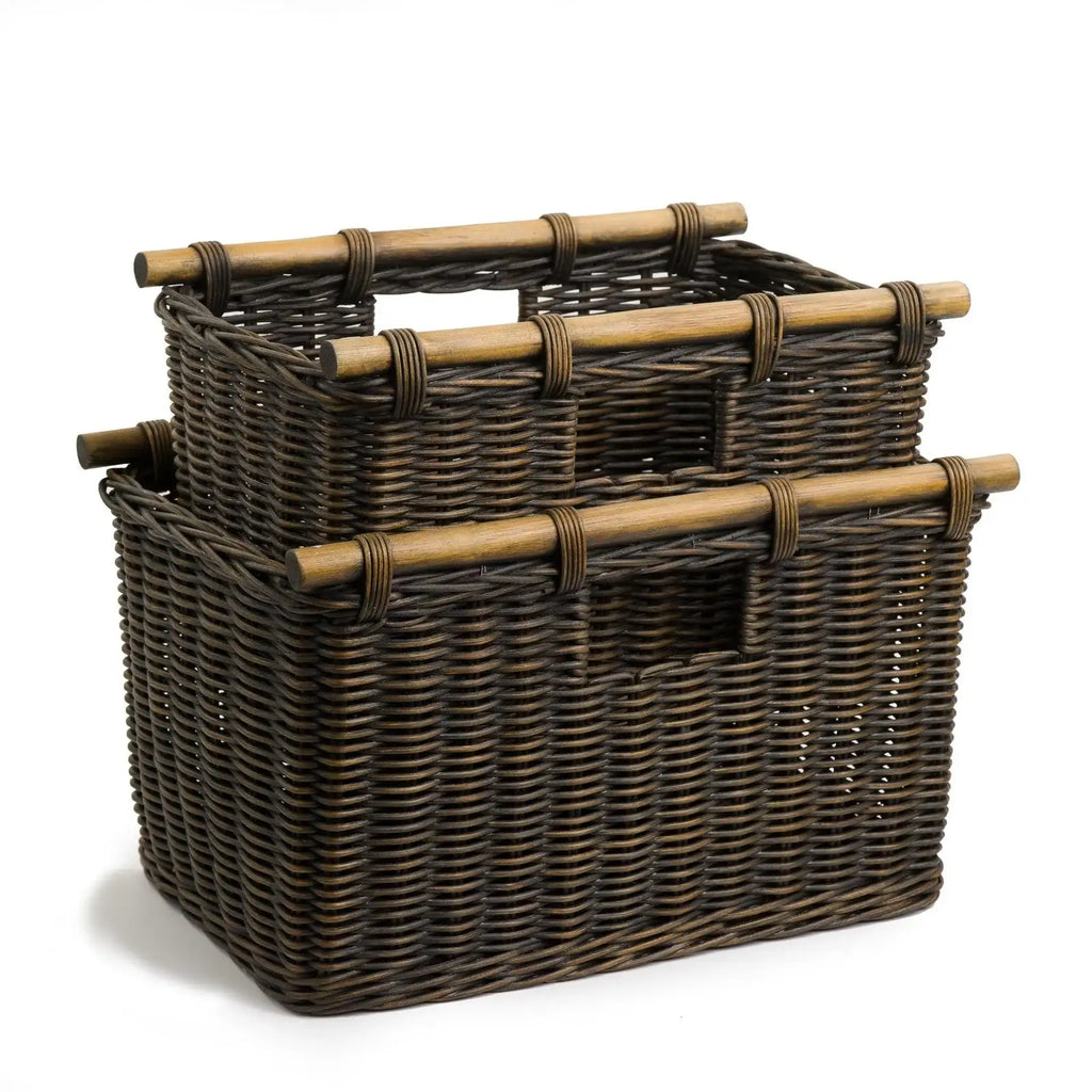 Tall Narrow Wicker Storage Basket
