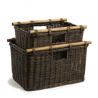 Tall Narrow Wicker Storage Basket