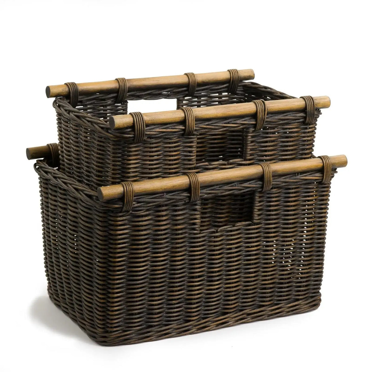 Tall Narrow Wicker Storage Basket