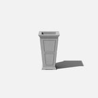 Tall Planter in Victorian-Inspired Style, Twenty-Six Size, Available in Black, Gray, or White, One or Two Pack