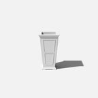 Tall Planter in Victorian-Inspired Style, Twenty-Six Size, Available in Black, Gray, or White, One or Two Pack