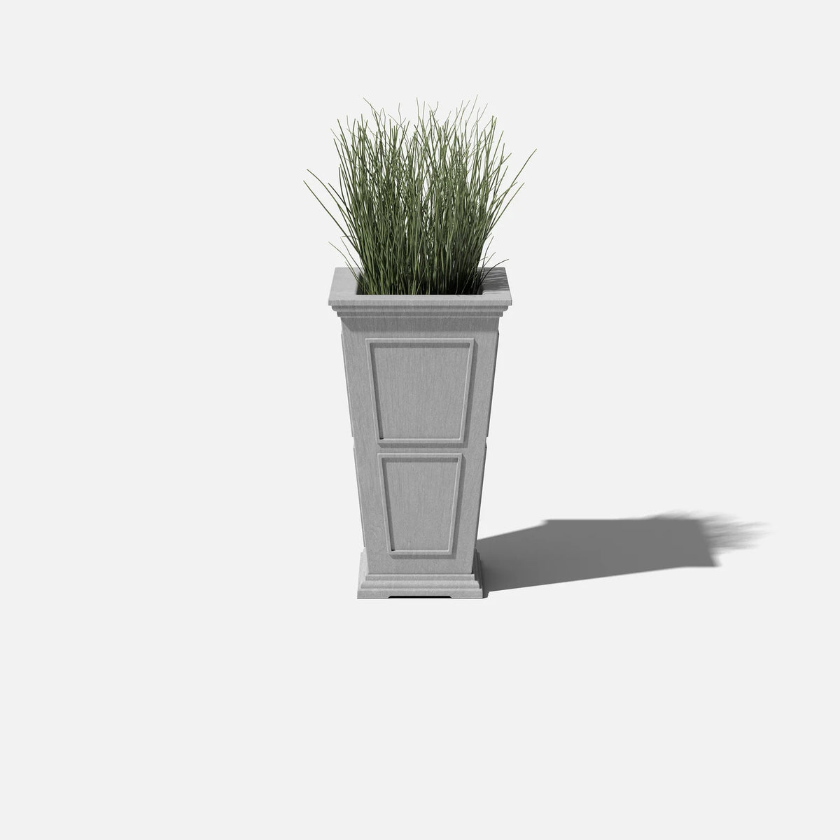 Tall Planter in Victorian-Inspired Style, Twenty-Six Size, Available in Black, Gray, or White, One or Two Pack