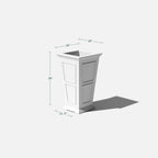 Tall Planter in Victorian-Inspired Style, Twenty-Six Size, Available in Black, Gray, or White, One or Two Pack