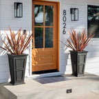 Tall Planter in Victorian-Inspired Style, Twenty-Six Size, Available in Black, Gray, or White, One or Two Pack