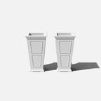 Tall Planter in Victorian-Inspired Style, Twenty-Six Size, Available in Black, Gray, or White, One or Two Pack