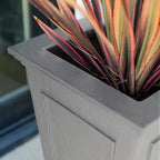 Tall Planter in Victorian-Inspired Style, Twenty-Six Size, Available in Black, Gray, or White, One or Two Pack