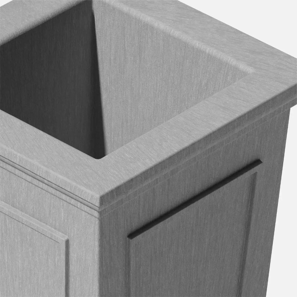 Tall Planter in Victorian-Inspired Style, Twenty-Six Size, Available in Black, Gray, or White, One or Two Pack