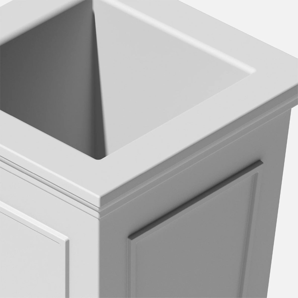 Tall Planter in Victorian-Inspired Style, Twenty-Six Size, Available in Black, Gray, or White, One or Two Pack