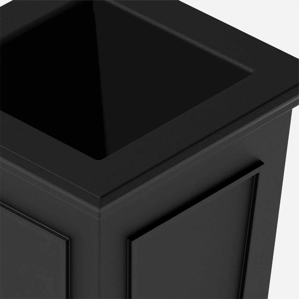Tall Planter in Victorian-Inspired Style, Twenty-Six Size, Available in Black, Gray, or White, One or Two Pack