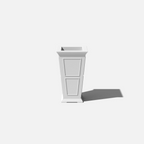 Tall Planter in Victorian-Inspired Style, Twenty-Six Size, Available in Black, Gray, or White, One or Two Pack