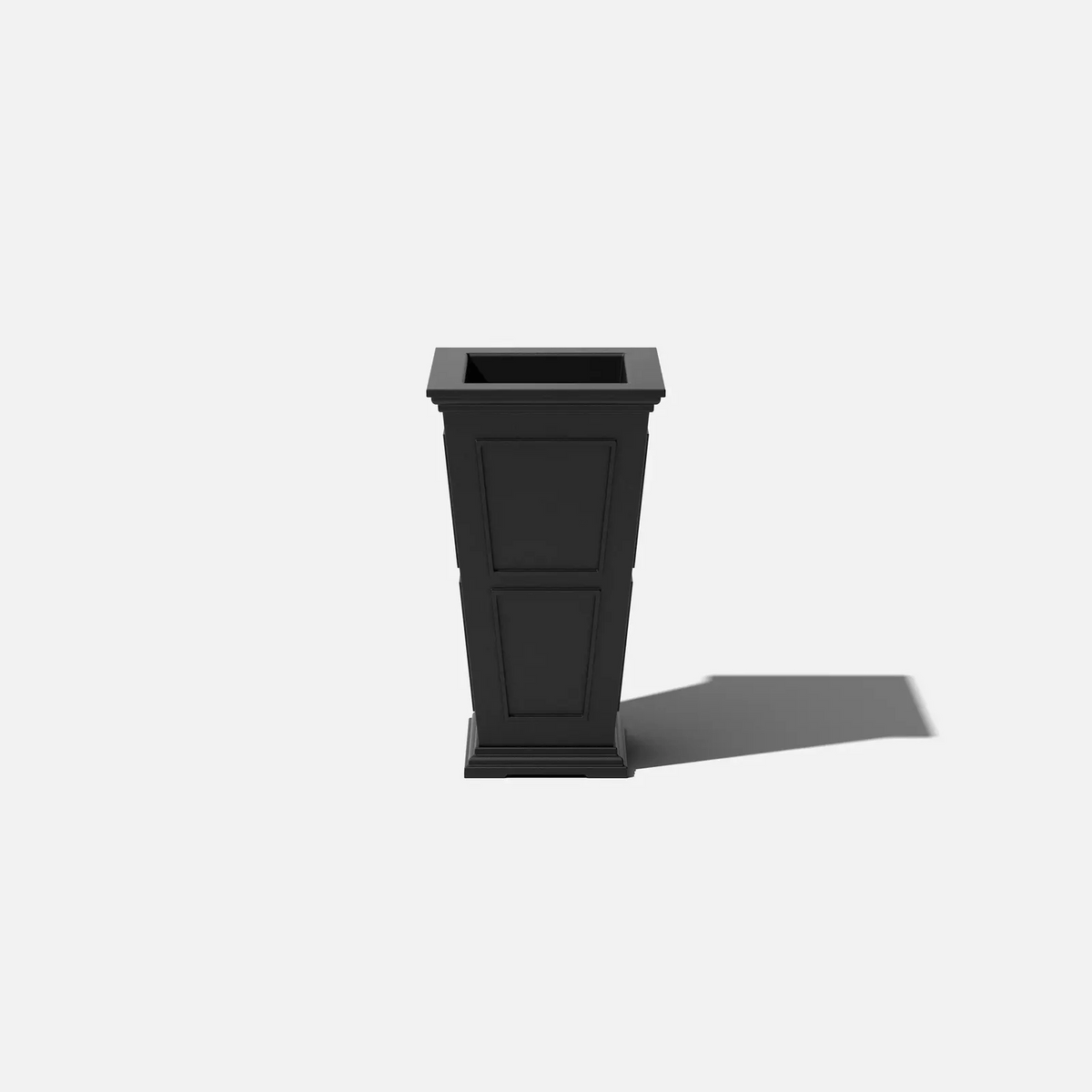 Tall Planter in Victorian-Inspired Style, Twenty-Six Size, Available in Black, Gray, or White, One or Two Pack