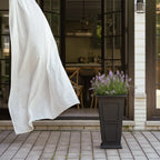 Tall Planter in Victorian-Inspired Style, Twenty-Six Size, Available in Black, Gray, or White, One or Two Pack