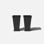 Tall Planter in Victorian-Inspired Style, Twenty-Six Size, Available in Black, Gray, or White, One or Two Pack