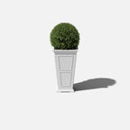 Tall Planter in Victorian-Inspired Style, Twenty-Six Size, Available in Black, Gray, or White, One or Two Pack