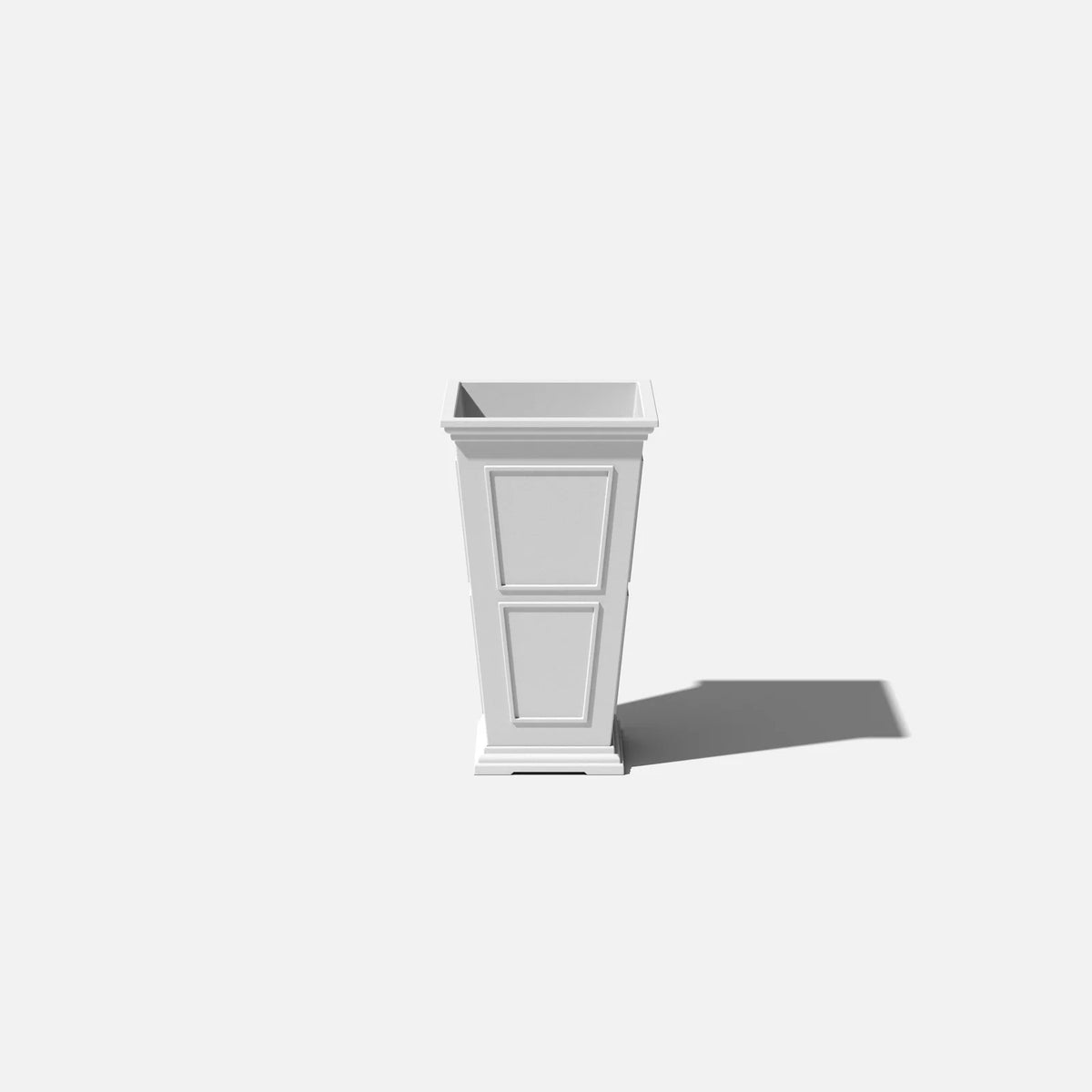 Tall Planter in Victorian-Inspired Style, Twenty-Six Size, Available in Black, Gray, or White, One or Two Pack