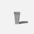 Tall Planter in Victorian-Inspired Style, Twenty-Six Size, Available in Black, Gray, or White, One or Two Pack